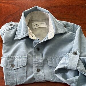 Paper Denim & Cloth Sky Blue Kids Shirt